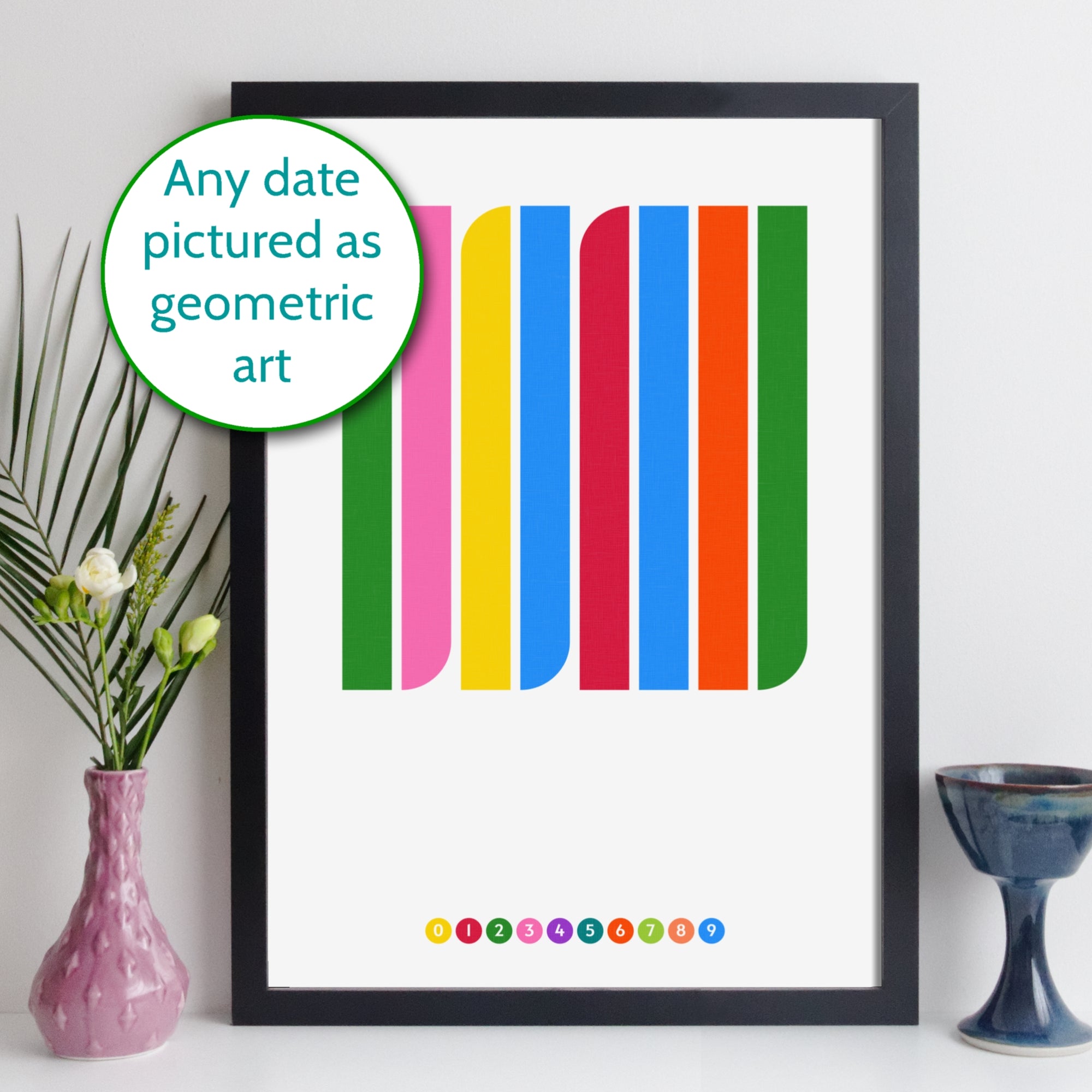 Personalised Abstract Art Special Date Print