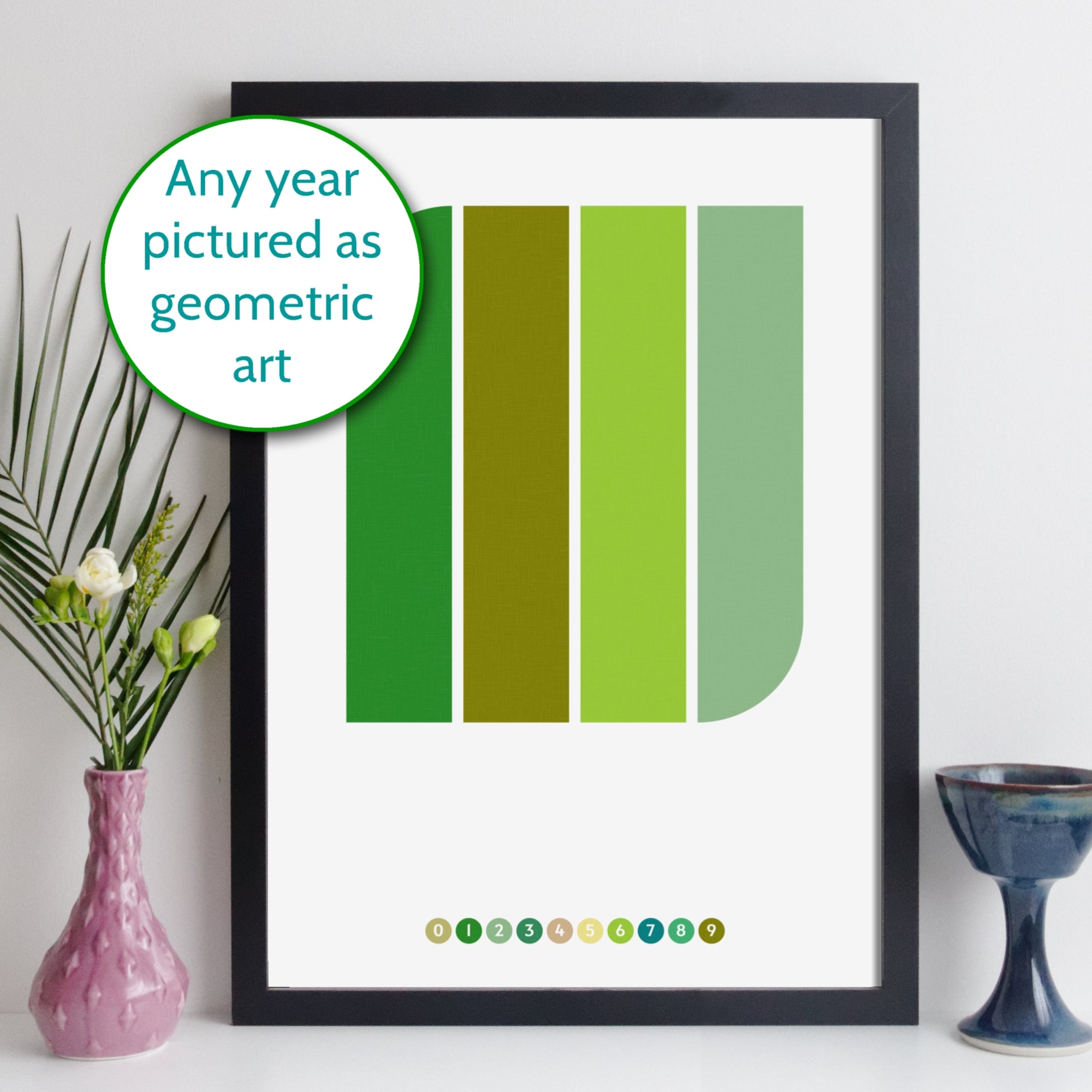 Personalised Special Year Abstract Art Print