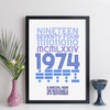 Personalised Year Print - Year In Latin, Binary and Morse Code With Message