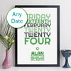 Personalised Special Date Print With Message - Any Date