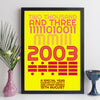 Personalised Year Print - Year In Latin, Binary and Morse Code With Message